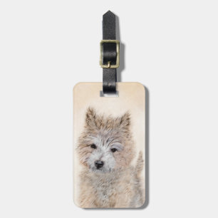 Étiquette À Bagage Cairn Terrier Peinture Chiot - Art Chien original