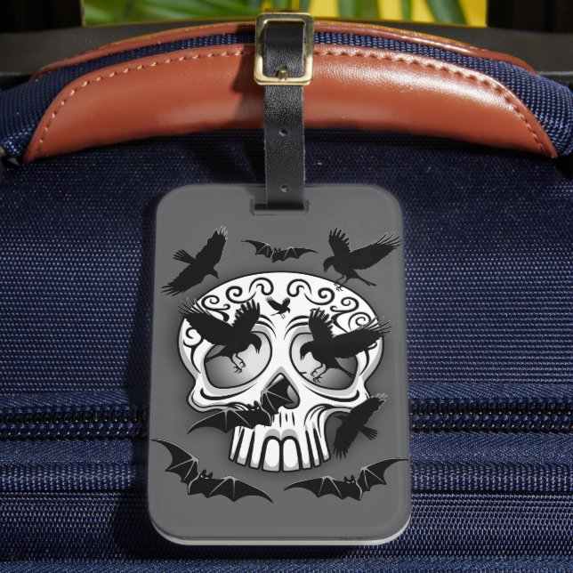 Étiquette À Bagage Calaveras décoratives Halloween (Insitu Rectoal 2)