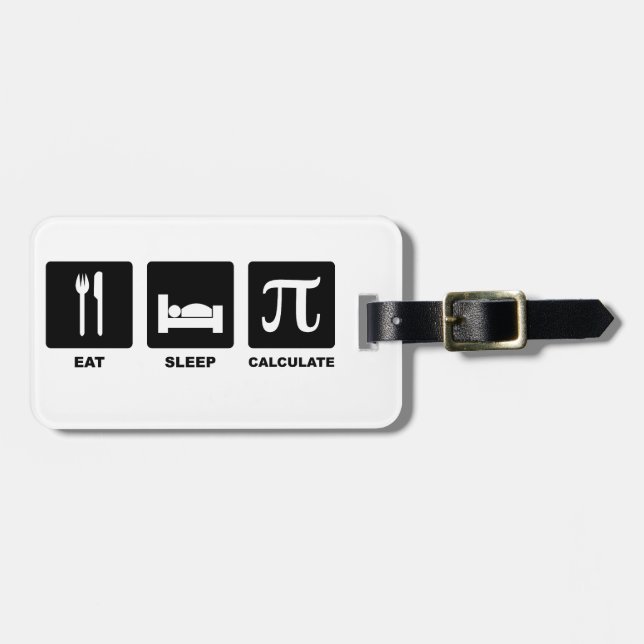 Étiquette À Bagage Calculer le sommeil de l'alimentation (Devant horizontal)