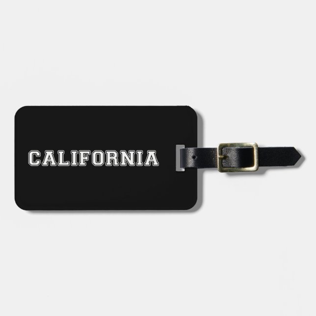 Étiquette À Bagage Californie (Devant horizontal)