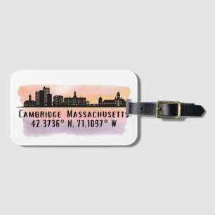 Étiquette À Bagage Cambridge MA City Skyline