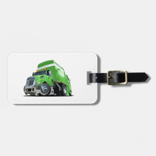 Étiquette À Bagage Camion à ordures de dessin