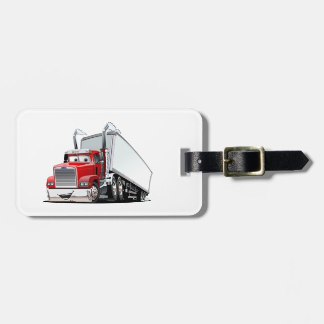 Étiquette À Bagage Camion de dessin (Devant horizontal)