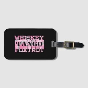 Étiquette À Bagage Camion rose Foxtrot Tango Whiskey Militaire