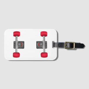 Étiquette À Bagage Camions de skateboard et roues