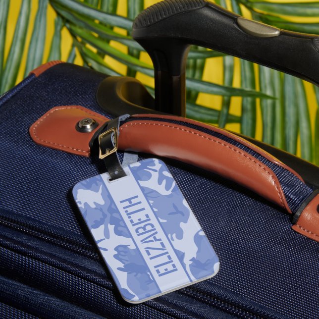 Étiquette À Bagage Camo Bleu Personnalisé (Insitu Rectoal 1)