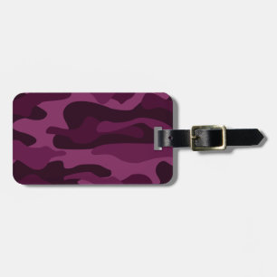 Étiquette À Bagage Camo de couleur violette tyrienne