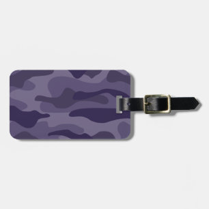 Étiquette À Bagage Camo Monocolore Cyber Grape