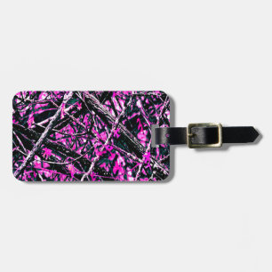 Étiquette À Bagage Camo rose "réel"