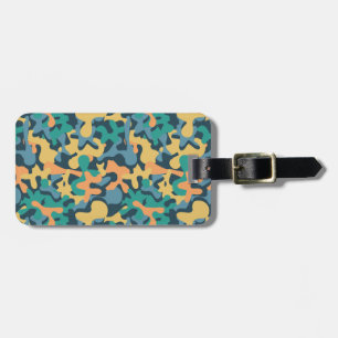 Étiquette À Bagage Camo signature arc-en-ciel muet