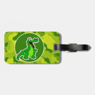 Étiquette À Bagage Camo vert Apple ; Alligator, Gator
