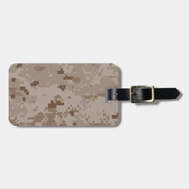 Étiquette À Bagage Camouflage de désert de Digitals (Devant horizontal)