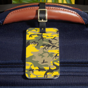 Étiquette À Bagage Camouflage jaune et vert, Militaire, Armée
