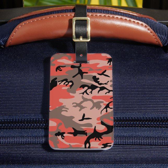 Étiquette À Bagage Camouflage rouge et Brown, Armée (Insitu Rectoal 2)