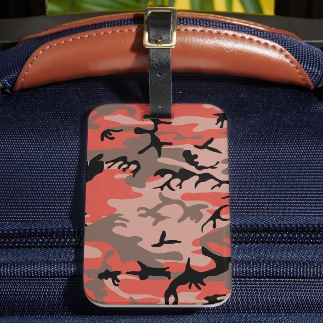 Étiquette À Bagage Camouflage rouge et Brown, Armée (Insitu Rectoal 2)
