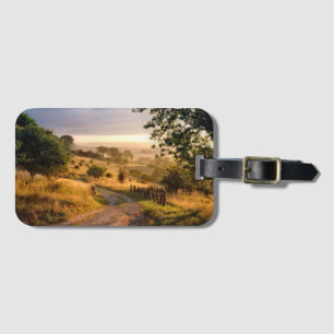 Étiquette À Bagage Campagne anglaise du soleil d'aube