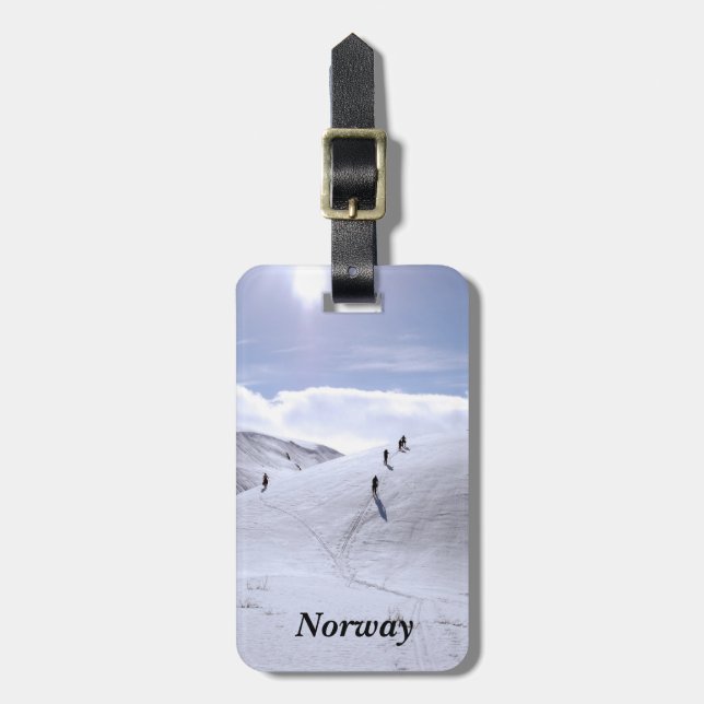 Étiquette À Bagage Campagne de la Norvège (Devant Vertical)