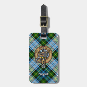 Étiquette À Bagage Campbell Crest au-dessus de Tartan