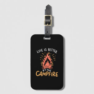 Étiquette À Bagage Camping - La vie est meilleure au coin du feu de c
