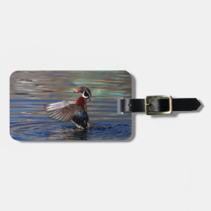 Étiquette À Bagage Canard à bois