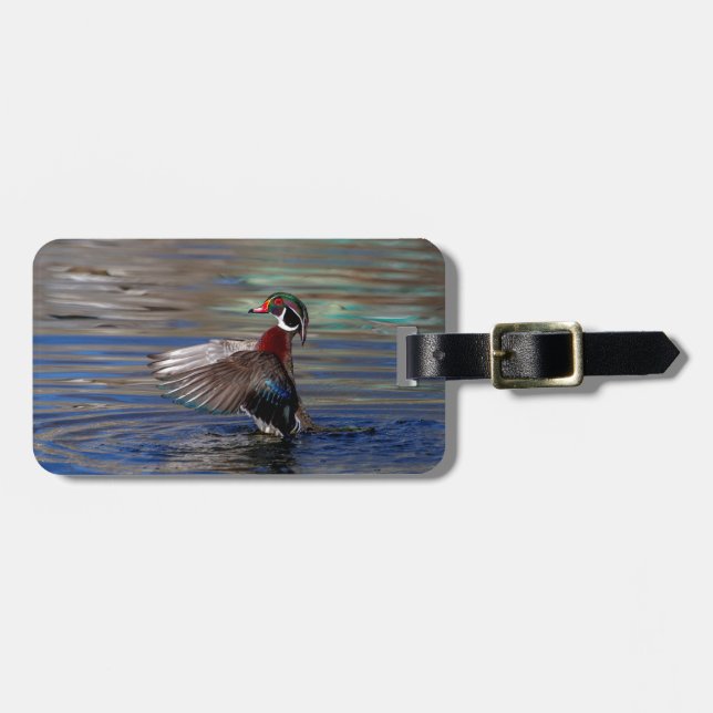 Étiquette À Bagage Canard à bois (Devant horizontal)