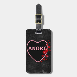 Étiquette À Bagage Candy rose Angel Coeur Valentine Design 2