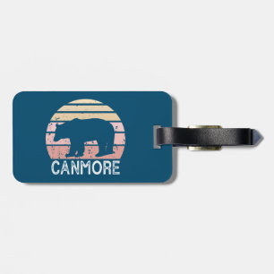 Étiquette À Bagage Canmore Alberta Ours Rétro