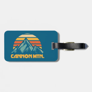 Étiquette À Bagage Cannon Mountain New Hampshire Retro Turquoise