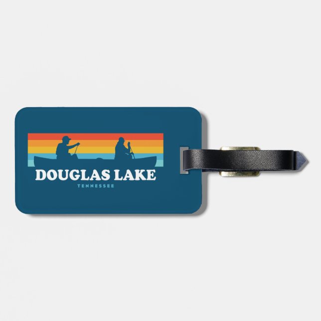Étiquette À Bagage Canot Douglas Lake Tennessee (Dos horizontal)