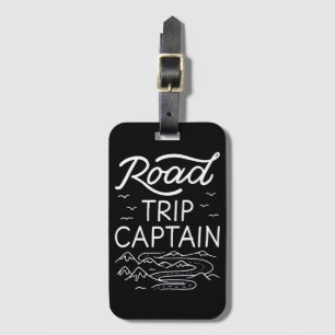 Étiquette À Bagage Capitaine de road trip I - Pilote de VR Vacances C