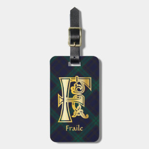 Étiquette À Bagage Capitale décorative botanique médiévale F