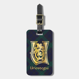 Étiquette À Bagage Capitale décorative botanique médiévale U