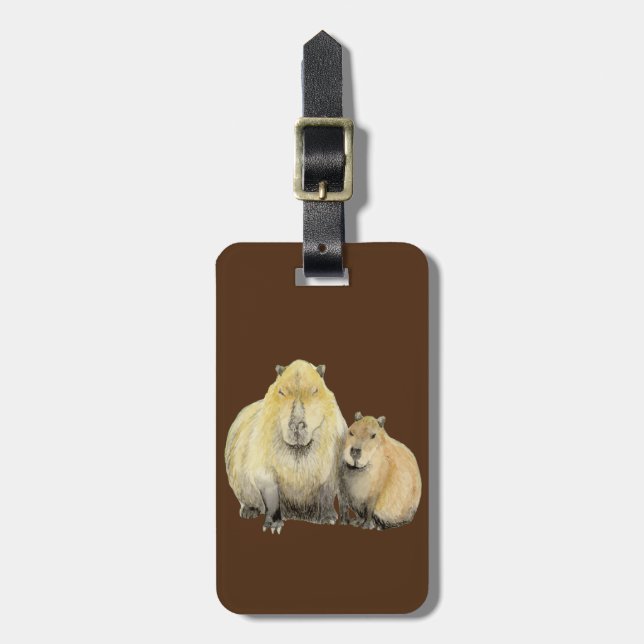Étiquette À Bagage Capybara (Devant Vertical)