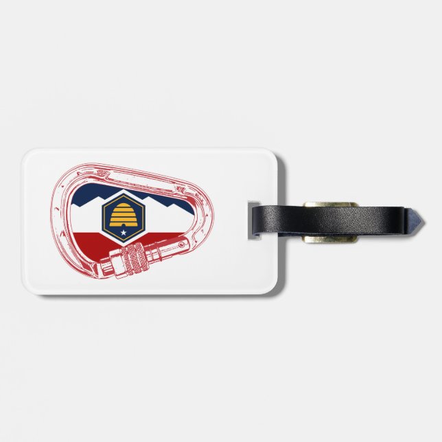 Étiquette À Bagage Carabiner pour l'escalade de roche du drapeau de l (Dos horizontal)