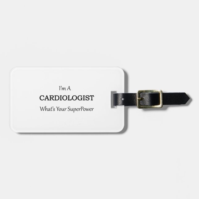 ÉTIQUETTE À BAGAGE CARDIOLOGUE (Devant horizontal)