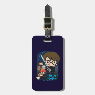 Étiquette À Bagage Caricature Harry Potter Chambre des secrets Graphi
