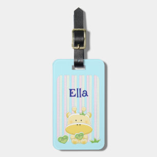 Étiquette À Bagage Caricature personnalisable Giraffe tag avec devis