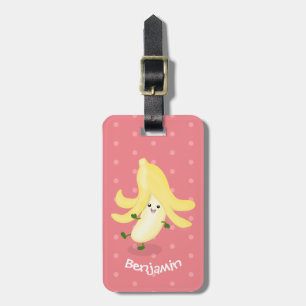 Étiquette À Bagage Caricature sur la banane de Cute kawaii