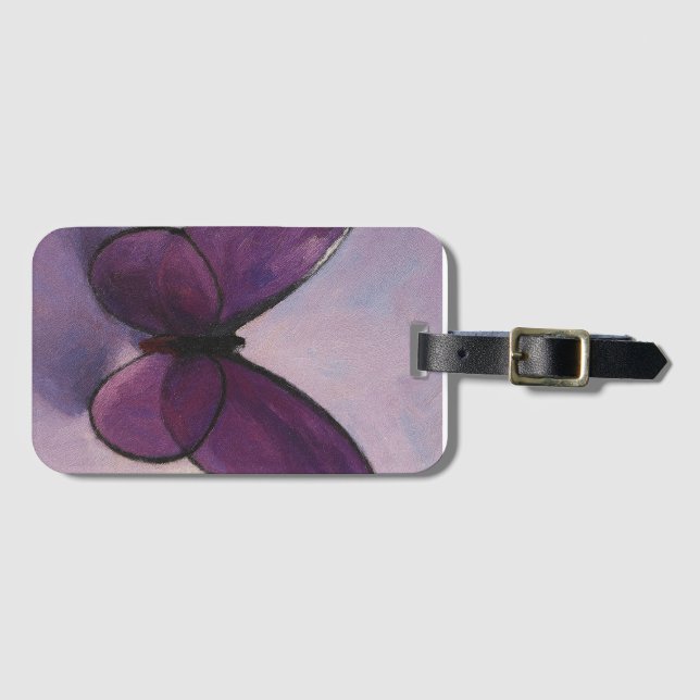 Étiquette À Bagage Carnet Papillon (Devant Horizontal)