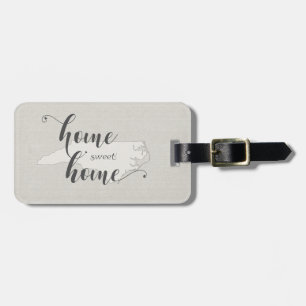 Étiquette À Bagage Caroline du Nord - Home Sweet Home Burlap look