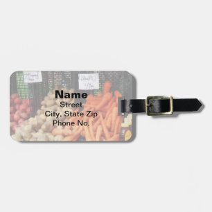 Étiquette À Bagage Carottes, pommes de terre et miel