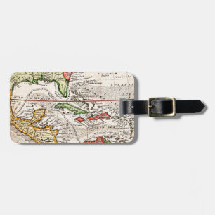 Étiquette À Bagage Carte 1732 de poule de Herman des Antilles et du