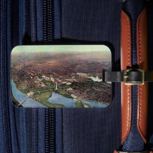 Étiquette À Bagage Carte ancienne de Washington DC et de la rivière P