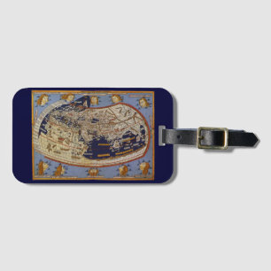 Étiquette À Bagage Carte antique du monde ptolémaïque, Johannes d'Arn