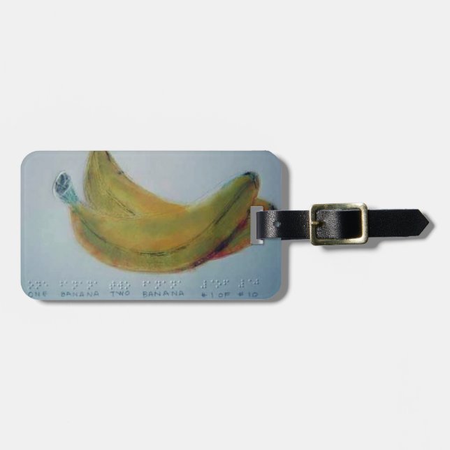 Étiquette À Bagage Carte Braille #2 (Devant horizontal)