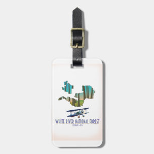 Étiquette À Bagage Carte de la forêt nationale de White River Colorad