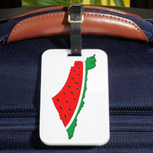 Étiquette À Bagage Carte de Palestine Watermelon Symbole de la libert