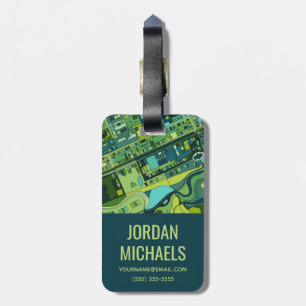 Étiquette À Bagage Carte de structure de ville d'Amsterdam