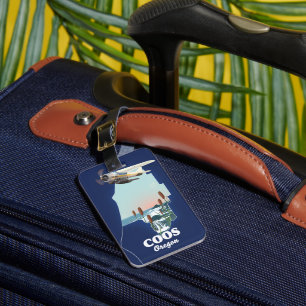 Étiquette À Bagage Carte de voyage de Coos Oregon Impression Acryliqu