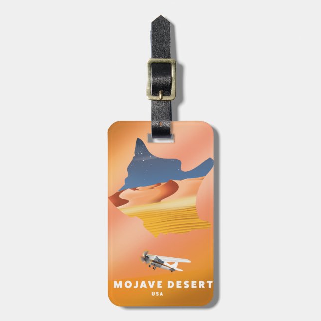 Étiquette À Bagage Carte du désert de Mojave États-Unis (Devant Vertical)